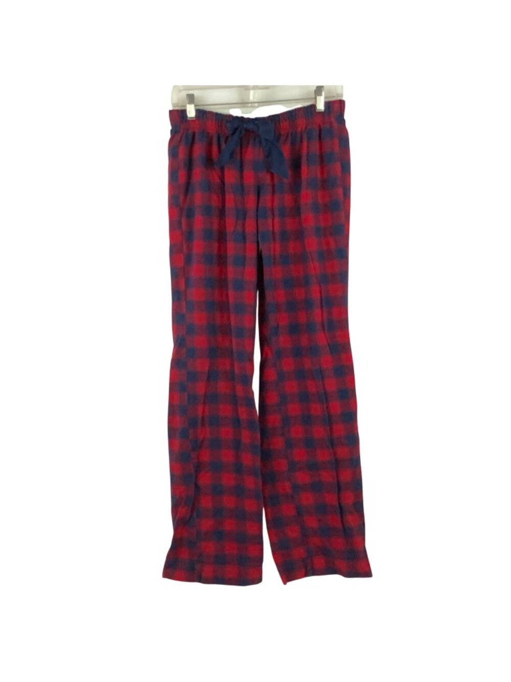 Gilly Hicks Womens Red & Navy Plaid Flannel Sleep Pants Size Small Elastic Waist